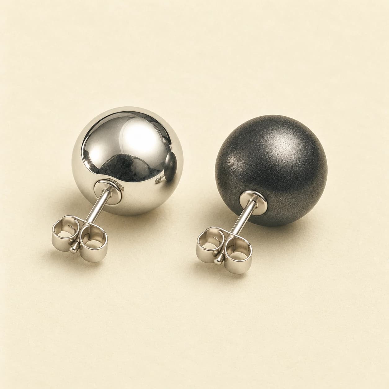 Pair earrings, reverse view