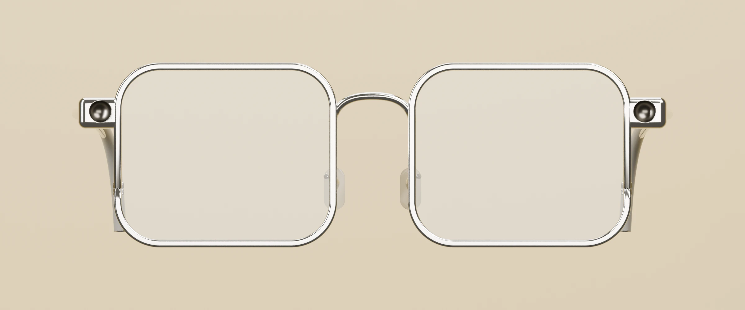 The Pocket eyewear with clear lenses, front view