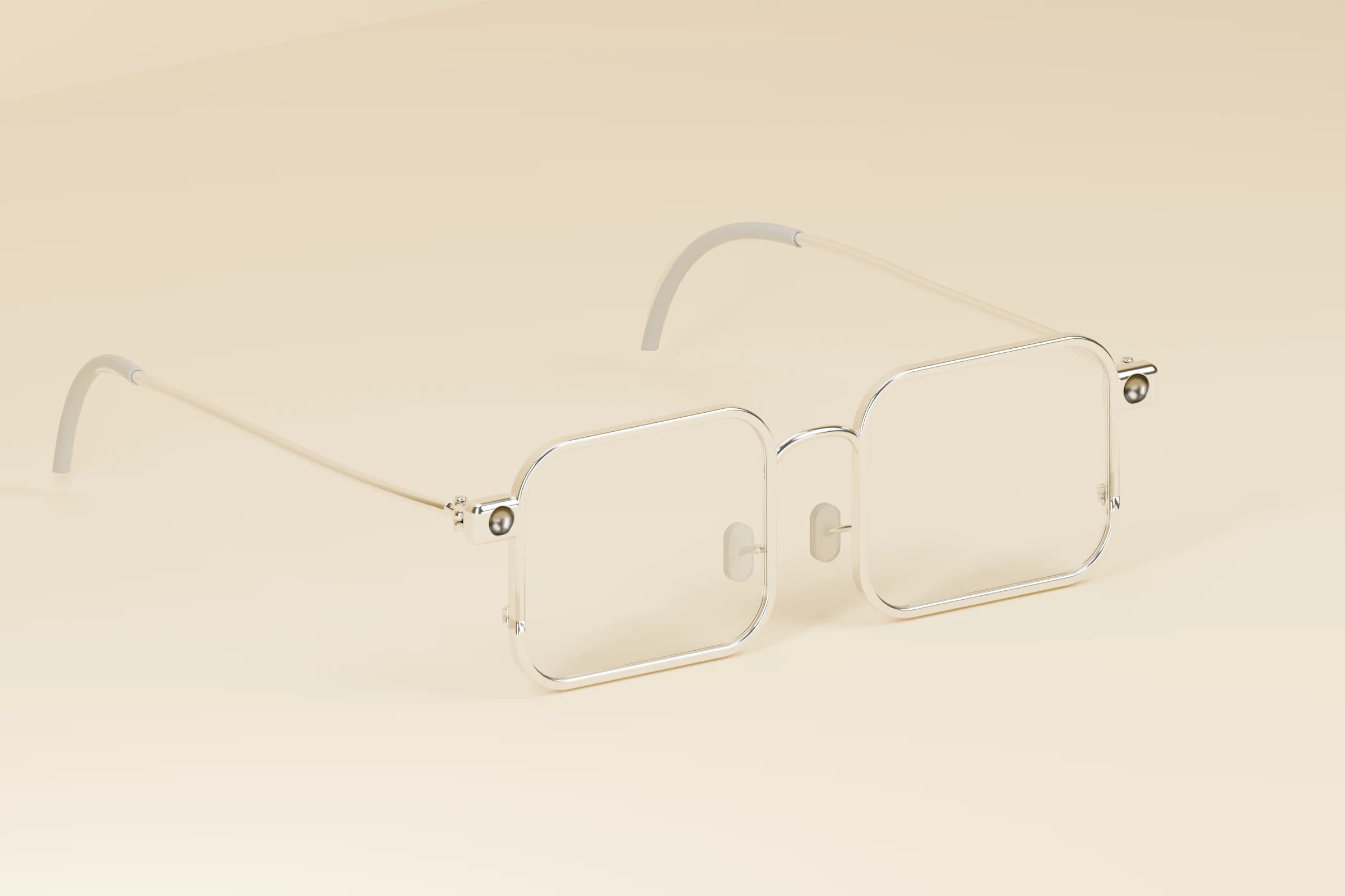 The Pocket eyewear with clear lenses, three-quarter view